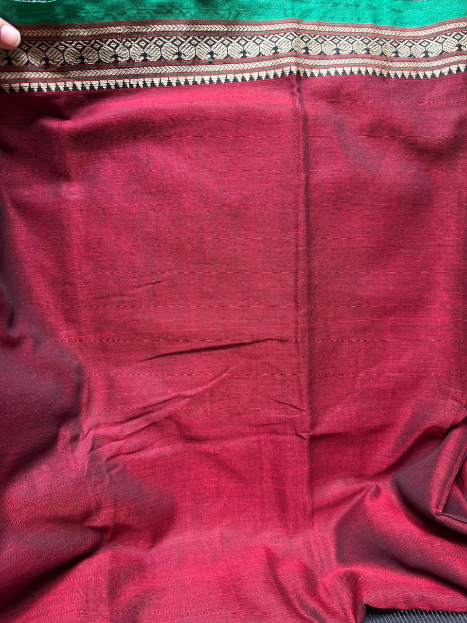 Maroon Narayanpet Saree